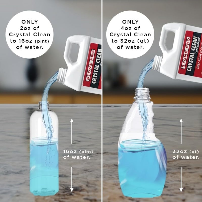 Stone Pro Crystal Clean - Surface Cleaner & Sealer, Concentrate 32 oz Quart - Image 3